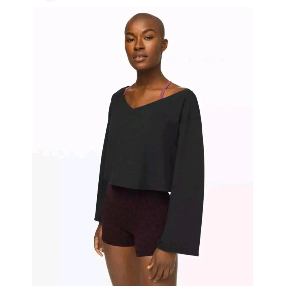 Women's Lululemon Show Your Depth Long Sleeve Cropped Shirt Top Size M/L